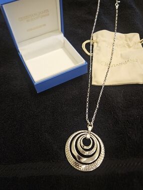Christian James by Scott Grimes, 925 Sterling Silver, Multi-Circle Ripple Pendan